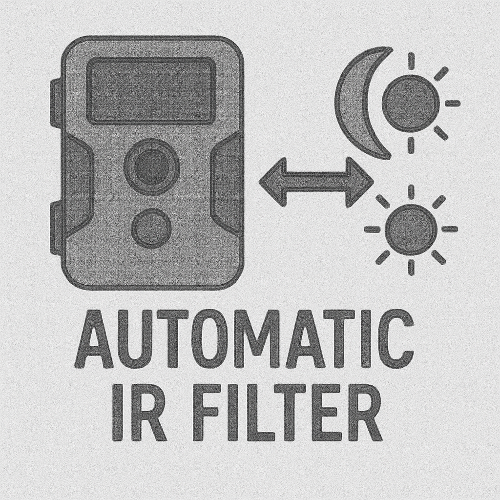 Automātiskais IR filtrs medību kamerās